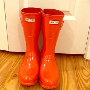 Red Orange Hunter Boots